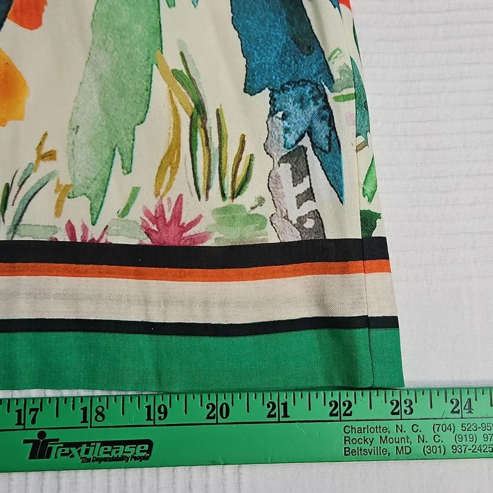 Antonio Melani Linen Blend Tropical Print Skirt With Wrap/Tie‎ Front: Size- 14